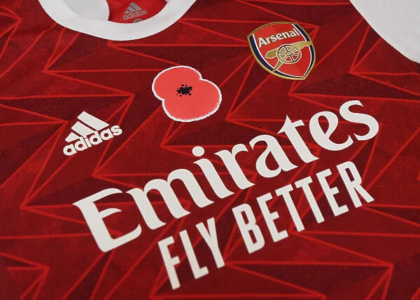 Arsenal's Empty Emirates: Poppy Shirts in Preparation for Aston Villa Match (2020-21)