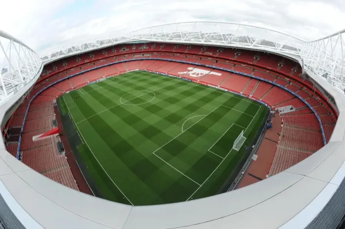 Framed Print : Arsenal's Emirates Stadium Awaits Udinese in 2011-12 UEFA Champions League Play-Off