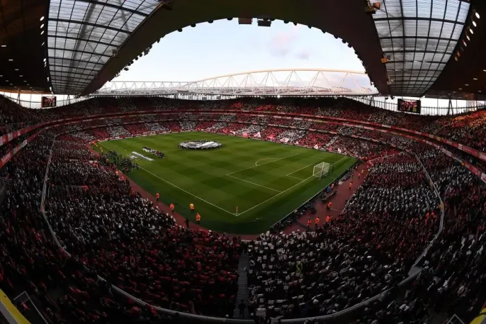 Framed Print : Arsenal's Emirates Stadium Awaits Valencia in UEFA Europa League Semi-Final