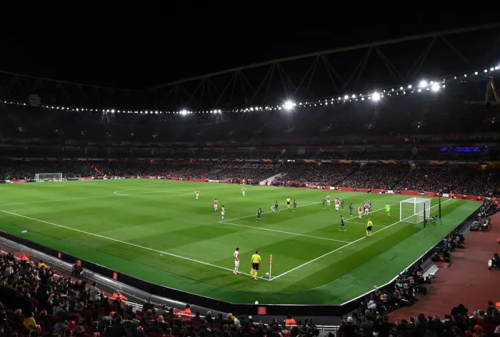Framed Print : Arsenal's Emirates Stadium: Europa League Battle Against Sporting CP