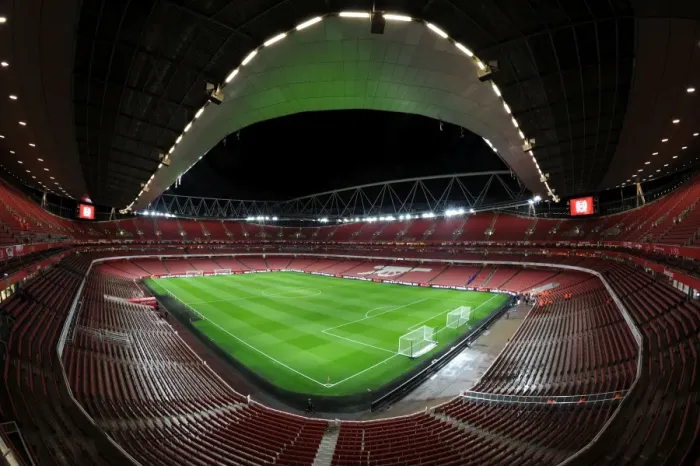 Framed Print : Arsenal's Emirates Stadium: Gearing Up for the FA Cup Clash with Leeds United Framed Print : Arsenal's Emirates Stadium: Gearing Up for the FA Cup Clash with Leeds United