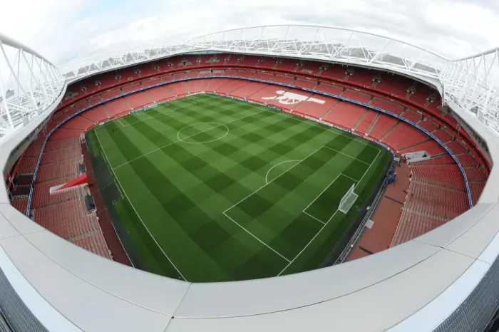 Framed Print : Arsenal's Emirates Stadium Gears Up for Udinese in 2011-12 UEFA Champions League Play-Off
