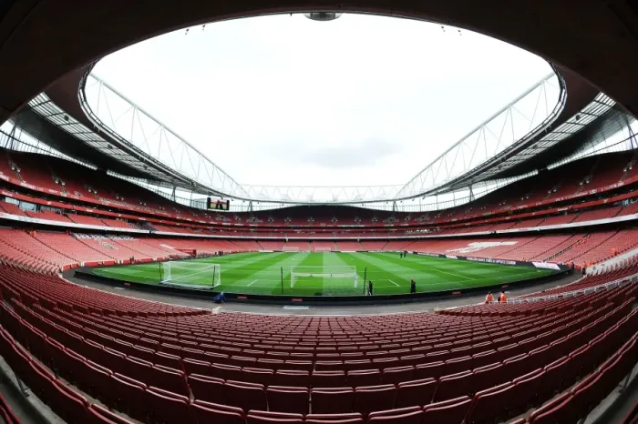 Framed Print : Arsenal's Emirates Stadium: Pre-Match Atmosphere vs Norwich City (2012-13)
