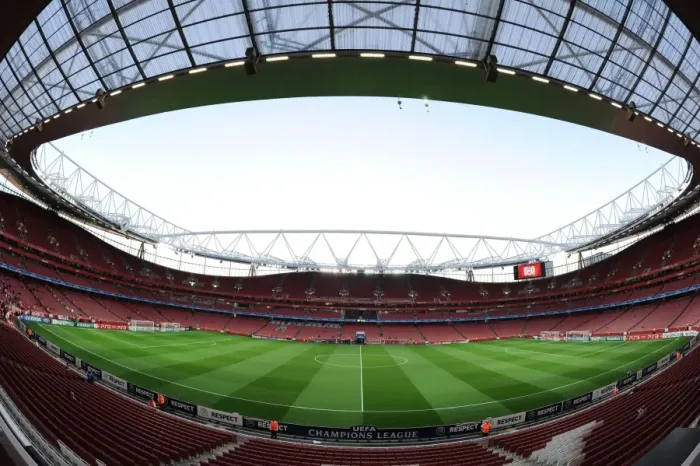 Framed Print : Arsenal's Emirates Stadium: Pre-Match Atmosphere vs Olympiacos (Champions League, 2011) Framed Print : Arsenal's Emirates Stadium: Pre-Match Atmosphere vs Olympiacos (Champions League, 2011)