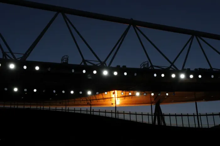 Framed Print : Arsenal's Emirates Stadium After a Premier League Match: Arsenal vs. Norwich City, 2015-16
