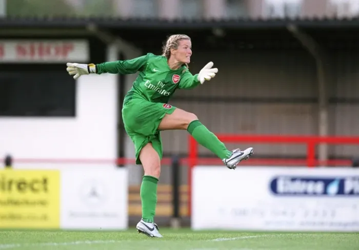 Framed Print : Arsenal's Emma Byrne Scores 14 Goals Against Fulham in Women's Premier League