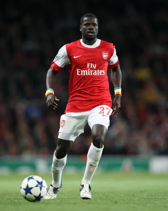 Framed Print : Arsenal's Emmanuel Eboue Celebrates in Arsenal 5-1 Victory over Shaktar Donetsk in UEFA Champions League Group H at Emirates Stadium Framed Print : Arsenal's Emmanuel Eboue Celebrates in Arsenal 5-1 Victory over Shaktar Donetsk in UEFA Champions League Group H at Emirates Stadium