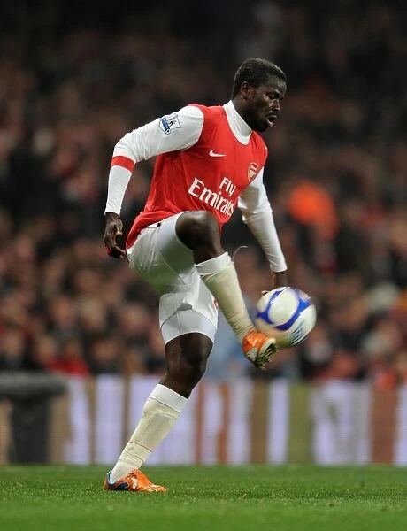 Arsenal's Emmanuel Eboue Celebrates Fifth Goal in FA Cup Victory over Leyton Orient (2011)