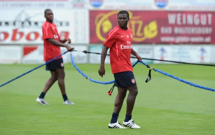 Framed Print : Arsenal's Emmanuel Frimpong at 2010 Pre-Season Training Camp, Austria Framed Print : Arsenal's Emmanuel Frimpong at 2010 Pre-Season Training Camp, Austria