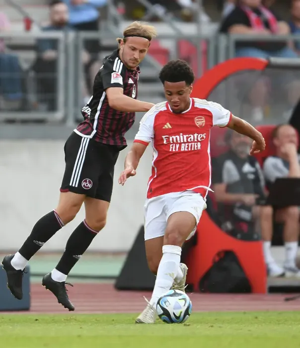 Framed Print : Arsenal's Ethan Nwaneri Shines in Pre-Season Win Against FC Nurnberg