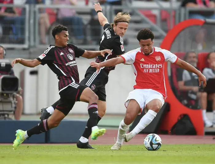 Framed Print : Arsenal's Ethan Nwaneri Shines in Pre-Season Win Against FC Nurnberg