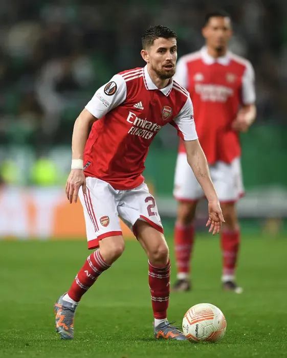 Framed Print : Arsenal's Europa League Battle: Jorginho's Pivotal Role vs. Sporting Lisbon