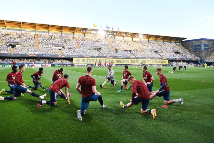 Framed Print : Arsenal's Europa League Semi-Final Preparations at Villarreal: Behind Closed Doors