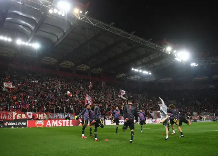 Framed Print : Arsenal's Europa League Showdown against Olympiacos: First Leg, Piraeus 2020 Framed Print : Arsenal's Europa League Showdown against Olympiacos: First Leg, Piraeus 2020
