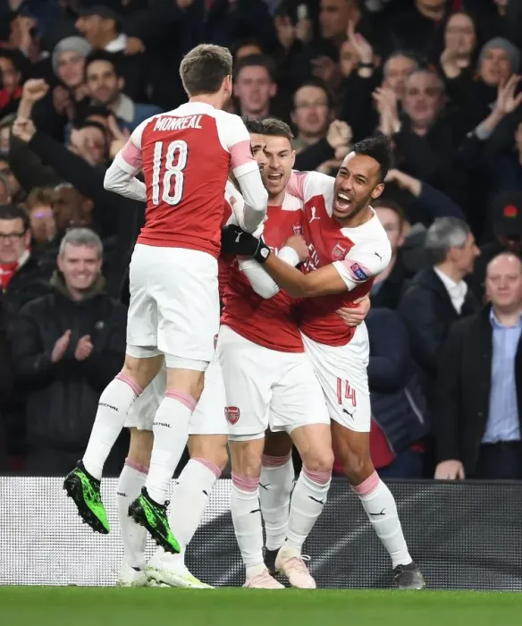 Framed Print : Arsenal's Europa League Triumph: Ramsey's Goal Ignites Celebrations vs. Napoli Framed Print : Arsenal's Europa League Triumph: Ramsey's Goal Ignites Celebrations vs. Napoli
