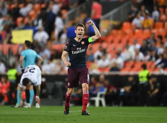 Framed Print : Arsenal's Europa League Victory: Laurent Koscielny's Historic Fourth Goal vs Valencia (2018-19)