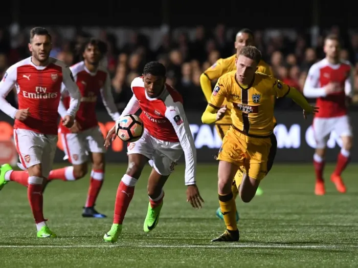 Framed Print : Arsenal's FA Cup Upset: Sutton United vs Arsenal