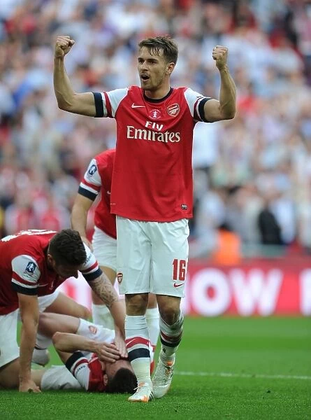 Arsenal's FA Cup Victory: Aaron Ramsey Celebrates Second Goal vs. Hull City (2014)