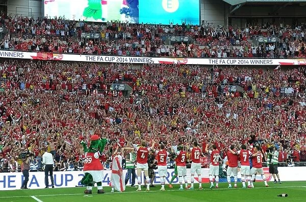 Arsenal's FA Cup Victory: Champions Celebrate with Fans at Wembley Stadium, 2014