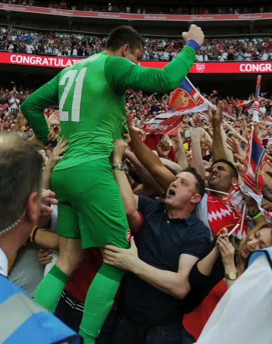 Framed Print : Arsenal's FA Cup Victory: Lukasz Fabianski's Triumphant Moment Framed Print : Arsenal's FA Cup Victory: Lukasz Fabianski's Triumphant Moment