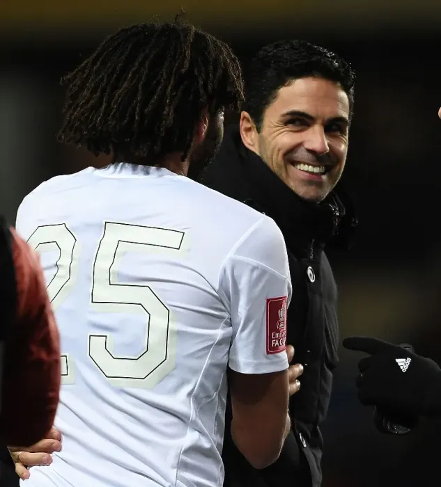Framed Print : Arsenal's FA Cup Victory: Mikel Arteta Celebrates with Mo Elneny after Oxford United Match Framed Print : Arsenal's FA Cup Victory: Mikel Arteta Celebrates with Mo Elneny after Oxford United Match