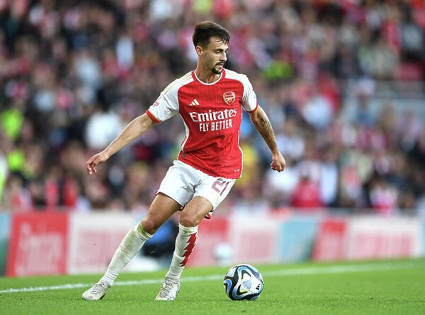 Arsenal's Fabio Vieira Charges Forward in Arsenal FC vs AS Monaco's Emirates Cup Clash (2023-24)