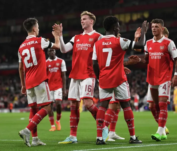 Framed Print : Arsenal's Fabio Vieira Scores Hat-trick: Arsenal Dominates FK Bodo / Glimt in Europa League Framed Print : Arsenal's Fabio Vieira Scores Hat-trick: Arsenal Dominates FK Bodo / Glimt in Europa League
