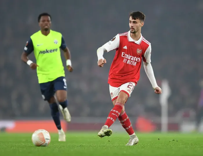 Framed Print : Arsenal's Fabio Vieira Shines in Europa League Clash Against FC Zurich (2022-23)