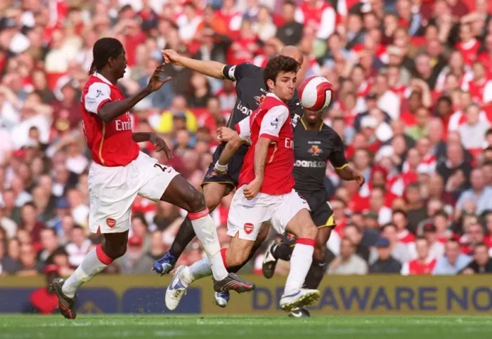 Framed Print : Arsenal's Fabregas and Adebayor Overpower Watford: 3-0 FA Premier League Victory at Emirates Stadium, 2006