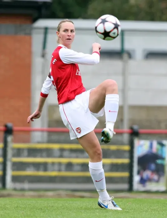 Framed Print : Arsenal's Faye White Leads the Way in UEFA Women's Champions League: Arsenal Ladies 9-0 ZFK Masinac