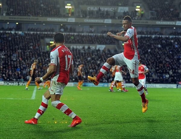 Arsenal's First Goal Celebration: Alexis Sanchez and Francis Coquelin vs. Hull City, Premier League 2014 / 15