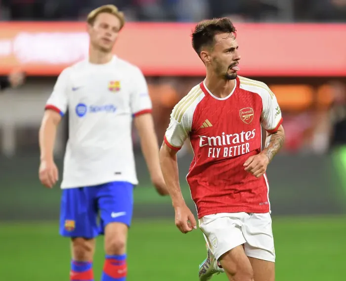 Framed Print : Arsenal's Five-Goal Blitz: Arsenal FC vs. FC Barcelona (Pre-Season Friendly 2023-24)