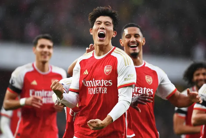 Framed Print : Arsenal's Five-Goal Onslaught: Tomiyasu's Stunner against Sheffield United (2023-24) Framed Print : Arsenal's Five-Goal Onslaught: Tomiyasu's Stunner against Sheffield United (2023-24)