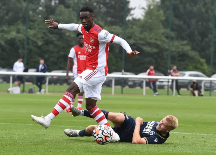Framed Print : Arsenal's Flo Balogun Shines in Pre-Season Victory over Millwall