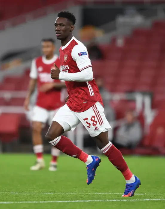 Framed Print : Arsenal's Flo Balogun in UEFA Europa League Action Against Dundalk (Behind Closed Doors)