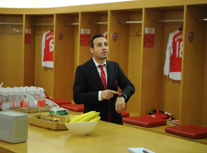 Framed Print : Arsenal's Focus: Santi Cazorla Before Arsenal vs. Leicester City (2015-16)