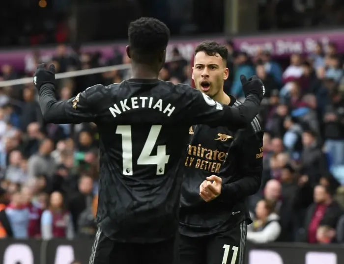 Framed Print : Arsenal's Four-Goal Spree: Martinelli and Nketiah's Thrilling Celebration vs. Aston Villa (2022-23) Framed Print : Arsenal's Four-Goal Spree: Martinelli and Nketiah's Thrilling Celebration vs. Aston Villa (2022-23)