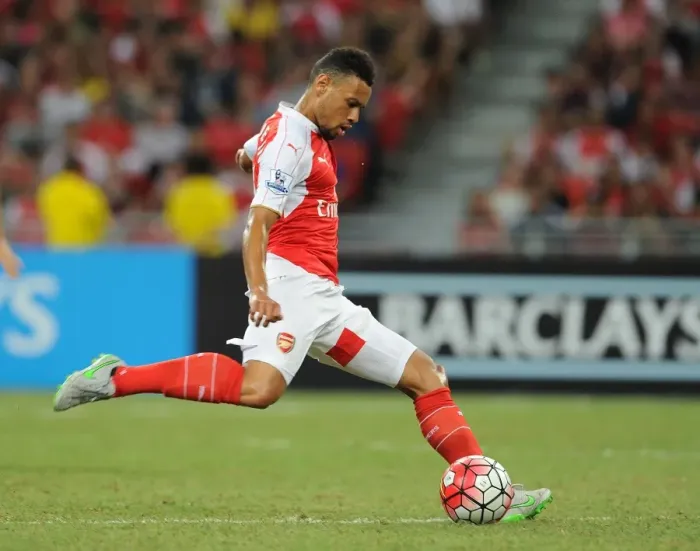 Framed Print : Arsenal's Francis Coquelin in Action: Arsenal vs. Everton, Barclays Asia Trophy 2015-16 Framed Print : Arsenal's Francis Coquelin in Action: Arsenal vs. Everton, Barclays Asia Trophy 2015-16