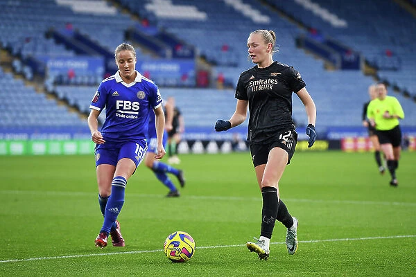 Arsenal's Frida Maanum in Action: Barclays Women's Super League Clash vs Leicester City