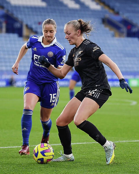 Arsenal's Frida Maanum in Action against Leicester City in Women's Super League Clash