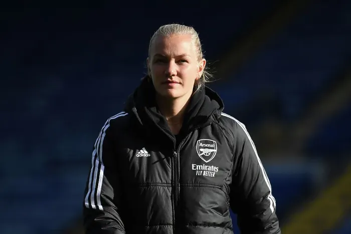 Framed Print : Arsenal's Frida Maanum Gears Up for Leicester City Showdown in Women's Super League