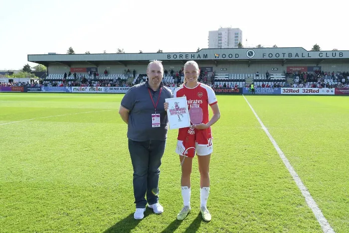 Framed Print : Arsenal's Frida Maanum Named Player of the Season after Triumphant Victory over Aston Villa