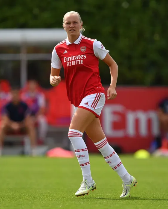 Framed Print : Arsenal's Frida Maanum Shines: Arsenal Women vs Brighton & Hove Albion Women Pre-Season Friendly Framed Print : Arsenal's Frida Maanum Shines: Arsenal Women vs Brighton & Hove Albion Women Pre-Season Friendly
