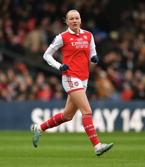 Framed Print : Arsenal's Frida Maanum Shines in FA Women's League Cup Final Showdown against Chelsea Framed Print : Arsenal's Frida Maanum Shines in FA Women's League Cup Final Showdown against Chelsea