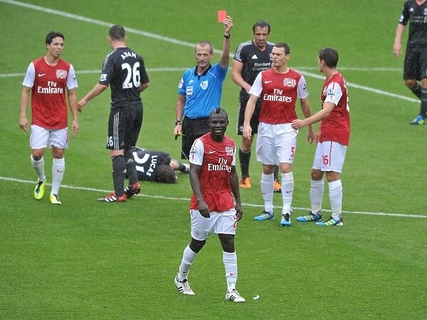 Arsenal's Frimpong Sent Off by Atkinson in Arsenal v Liverpool Clash (2011-2012)