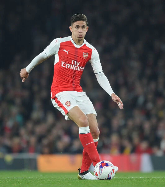Arsenal's Gabriel in Action against Reading in the EFL Cup