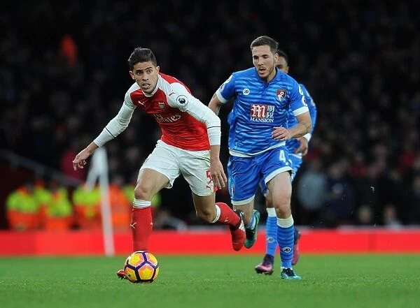 Arsenal's Gabriel Clashes with Bournemouth's Dan Gosling in Premier League Showdown