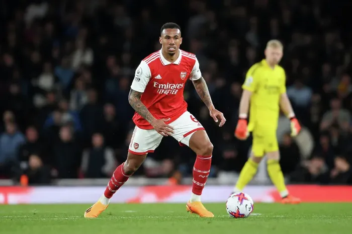 Framed Print : Arsenal's Gabriel Faces Off Against Chelsea in Premier League Showdown