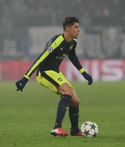 Arsenal's Gabriel Faces Off Against FC Basel in 2016-17 UEFA Champions League