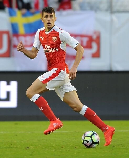 Arsenal's Gabriel Faces Off Against Manchester City in Pre-Season Clash, Gothenburg 2016